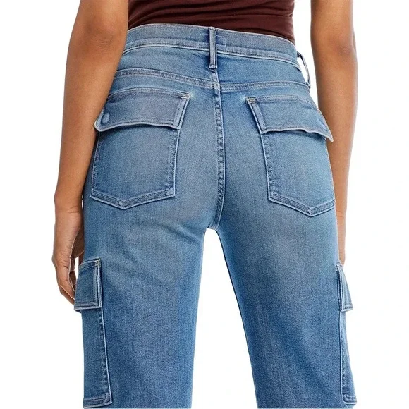 Mother The Rambler Cargo Wide Leg Ankle Jeans in Riding the Cliffside Size 26 - Picture 3 of 9